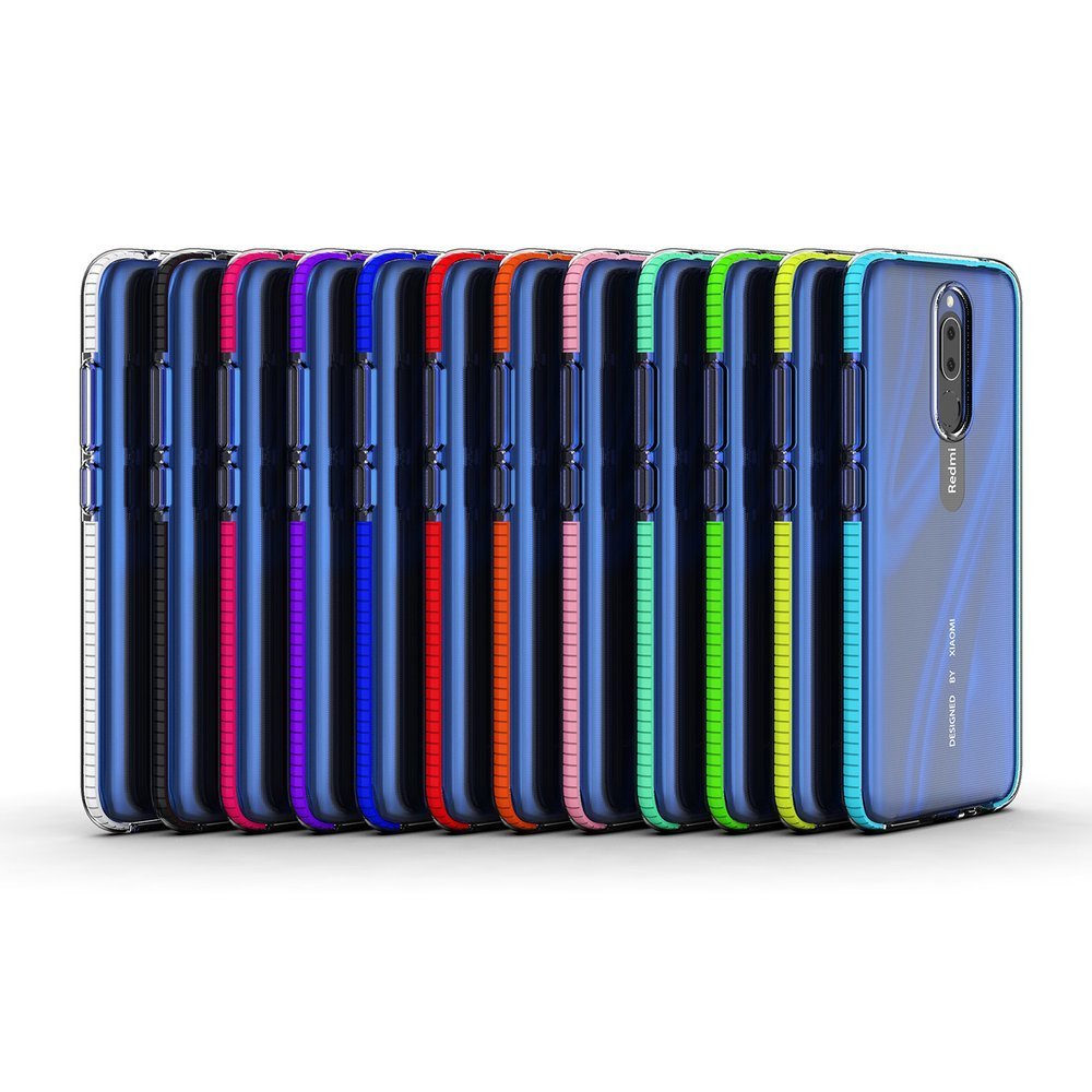 Capa protetora de gel de TPU transparente com moldura colorida para Xiaomi Redmi 8A  -  Xiaomi Redmi 8 amarelo