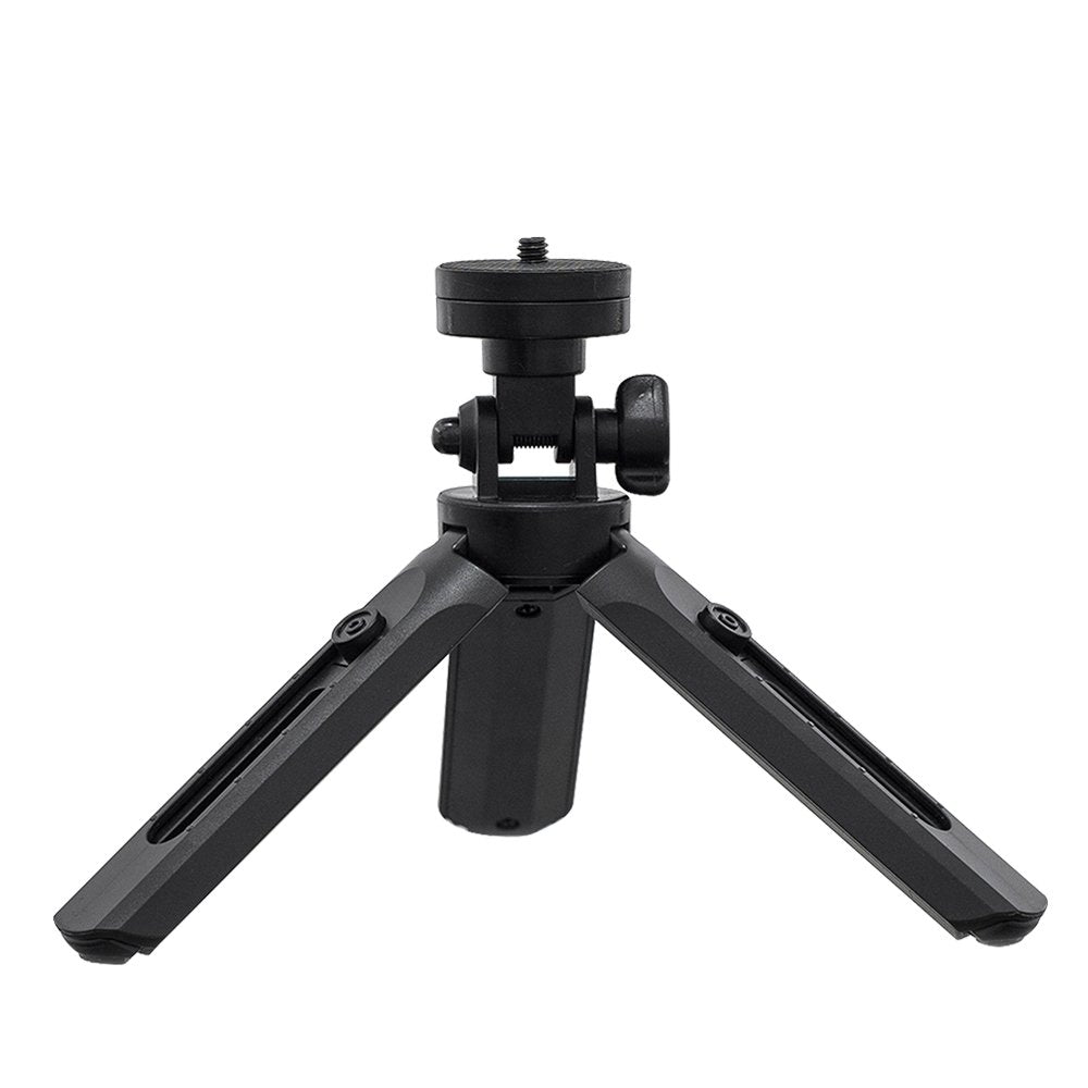 Mini tripé com suporte de telefone para câmera selfie stick suporte GoPro preto