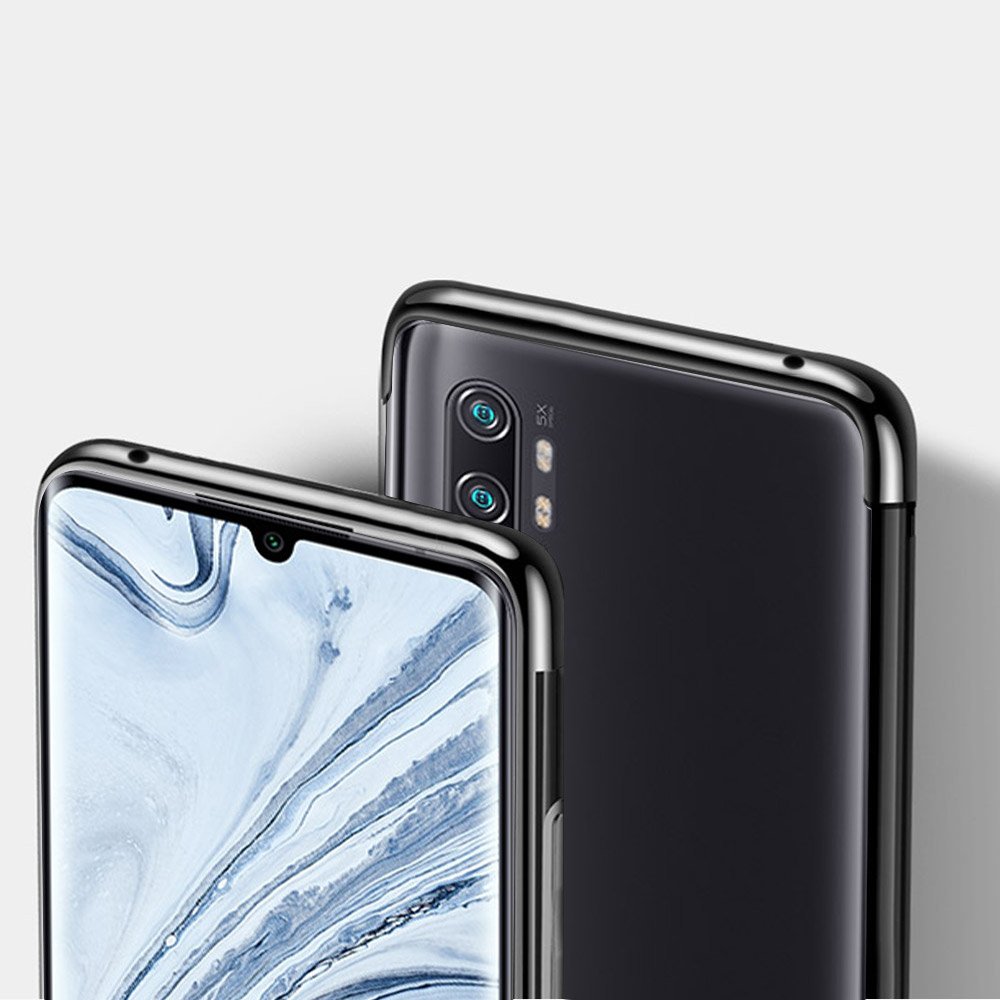 Transparente caixa de gel TPU moldura de galvanoplastia para Xiaomi Mi Note 10  -  Mi Note 10 Pro  -  Mi CC9 Pro azul