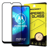 Protetor de tela super resistente de vidro temperado Wozinsky totalmente coberto com moldura compatível para Motorola Moto G8 Power Lite preto