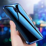 Transparente estojo de gel TPU moldura de galvanoplastia para Xiaomi Redmi 8A azul