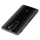 Transparente estojo de gel TPU capa de estrutura de galvanoplastia para Xiaomi Redmi Note 8 Pro preto