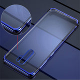 Transparente estojo de gel TPU moldura de galvanoplastia para Xiaomi Redmi Note 8 Pro azul