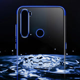 Transparente estojo de gel TPU moldura de galvanoplastia para Xiaomi Redmi Note 8T azul