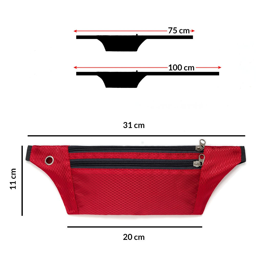 Ultimate Running Belt com saída para fone de ouvido preto