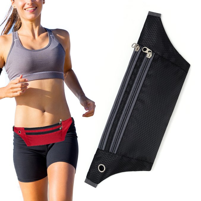 Ultimate Running Belt com saída para fone de ouvido preto