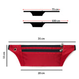 Ultimate Running Belt com saída para fone de ouvido vermelho