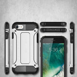 Capa Hybrid Armor Capa resistente e resistente para iPhone SE 2020  -  iPhone 8  -  iPhone 7 preto