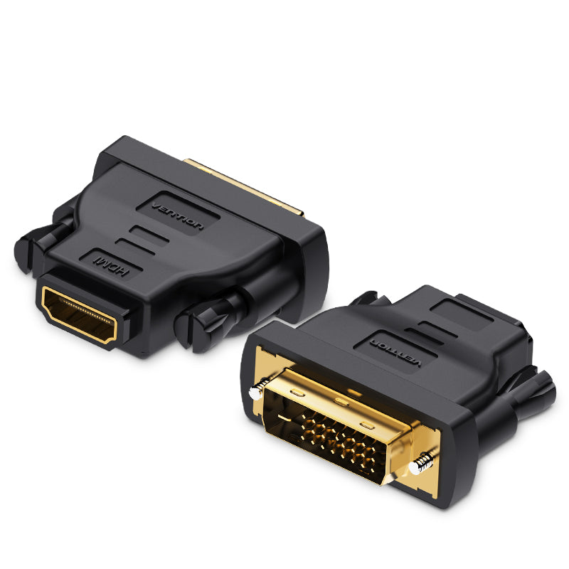 Adaptador VENTION Conversor DVI Macho para HDMI Fêmea - Preto