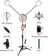 Anel de LED Duplo Ajustável com Comando Bluetooth - Ring light