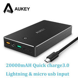 AUKEY Power Bank  20000 mAh Quick Charge 3.0