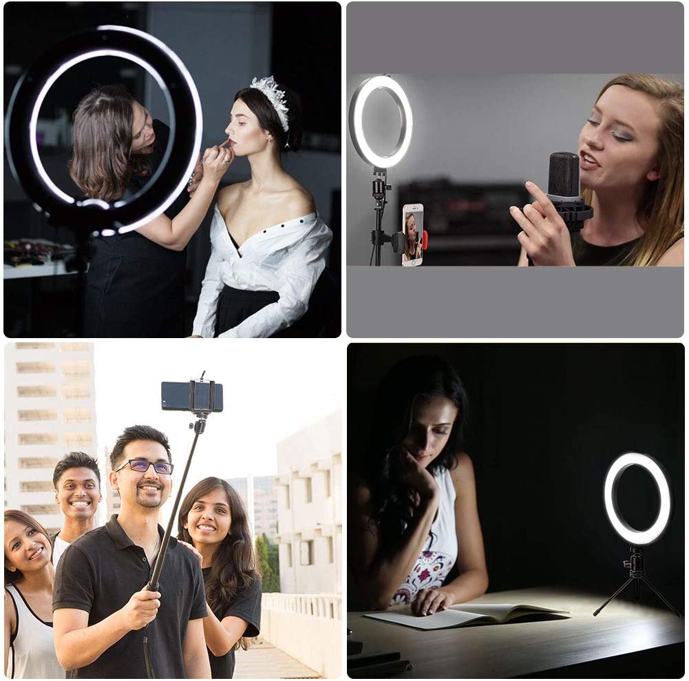 Anel de LED 8" com Selfie Stick tripé e Comando Bluetooth - Ring light