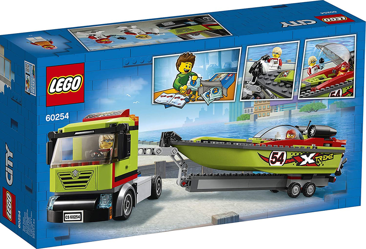 Lego City 60254 Transportador de Barcos de Corrida