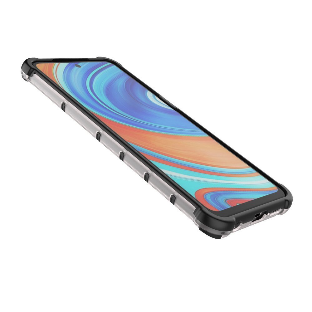 Capa de armadura em caixa de favo de mel com pára-choque de TPU para Xiaomi Redmi Note 9 Pro  -  Redmi Note 9S preto