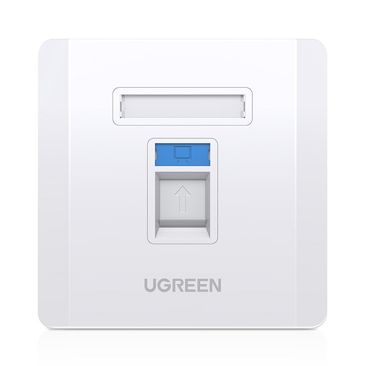 Tomada de parede Ugreen LAN RJ45 86 mm x 86 mm branco (80180 NW144)