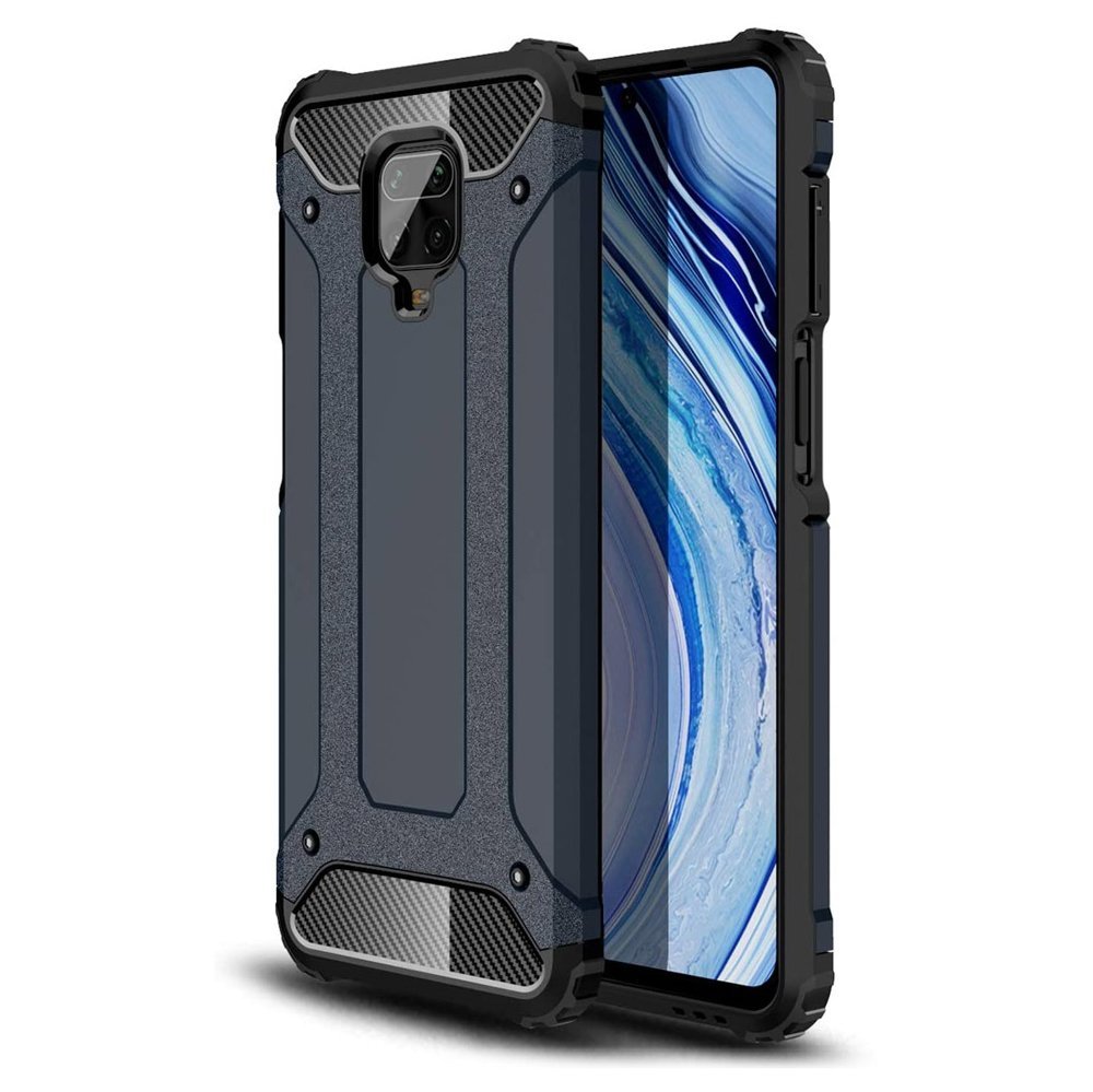 Capa de armadura híbrida resistente e resistente para Xiaomi Redmi 10X 4G  -  Xiaomi Redmi Note 9 azul