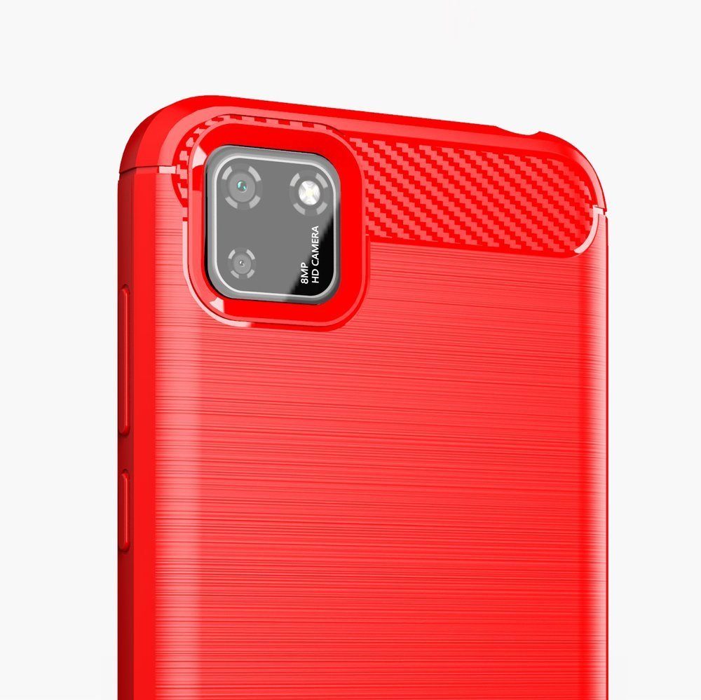 Capa carbono Capa flexível de TPU para Huawei Y5p preta