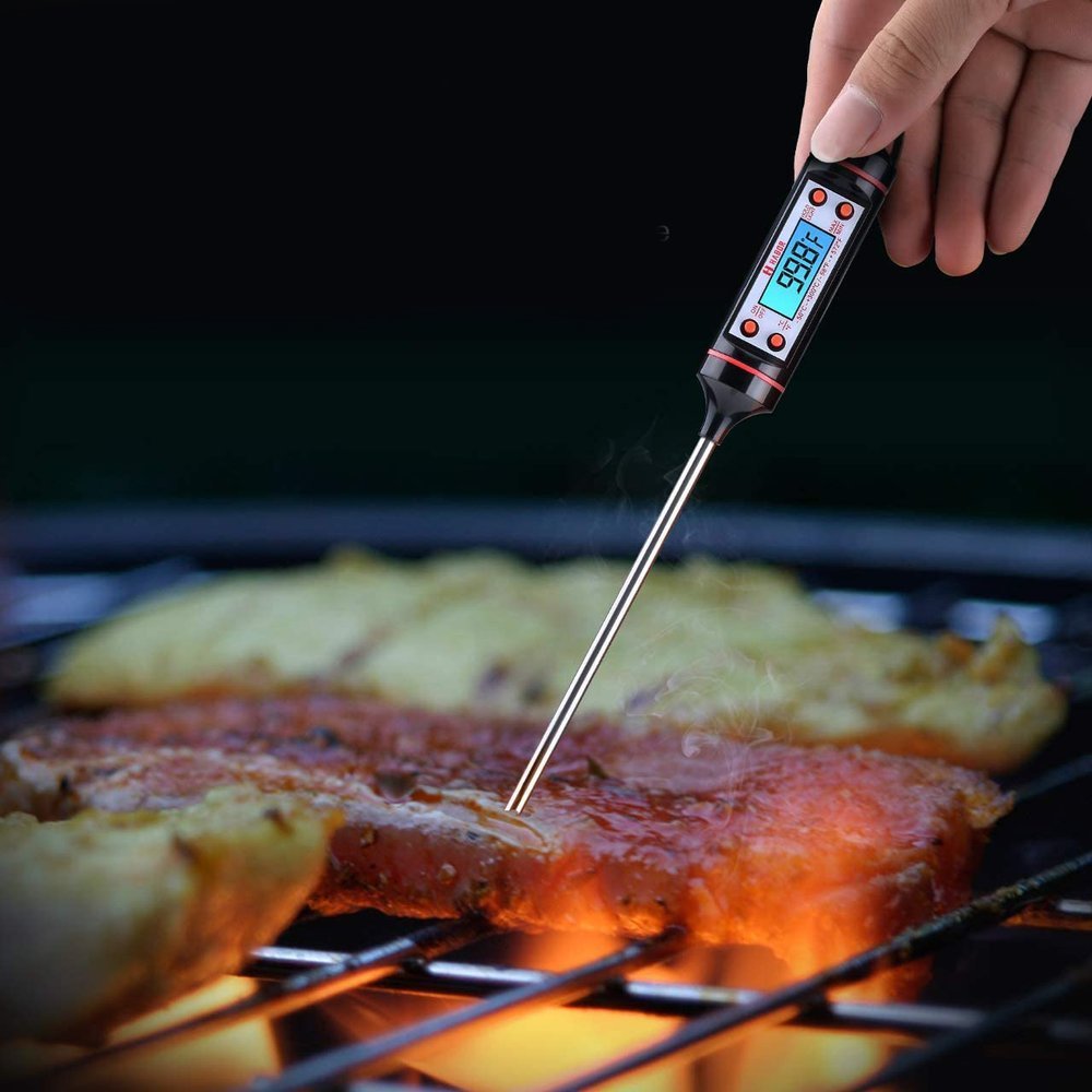 Sonda de termômetro eletrônico digital de cozinha para comida para carne e vinho branco