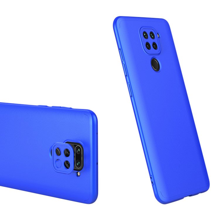 Capa de proteção GKK 360 frontal e traseira Capa de corpo inteiro Xiaomi Redmi 10X 4G  -  Xiaomi Redmi Note 9 azul