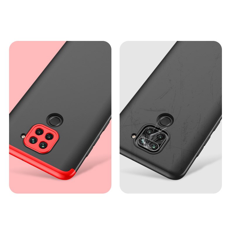 Capa de proteção GKK 360 frontal e traseira Capa de corpo inteiro Xiaomi Redmi 10X 4G  -  Xiaomi Redmi Note 9 azul