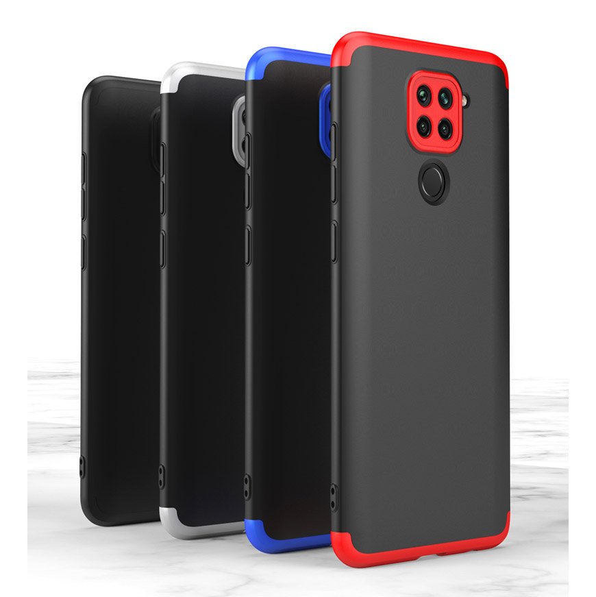 Capa de proteção GKK 360 frontal e traseira Capa de corpo inteiro Xiaomi Redmi 10X 4G  -  Xiaomi Redmi Note 9 azul