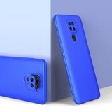 Capa de proteção GKK 360 frontal e traseira Capa de corpo inteiro Xiaomi Redmi 10X 4G  -  Xiaomi Redmi Note 9 azul