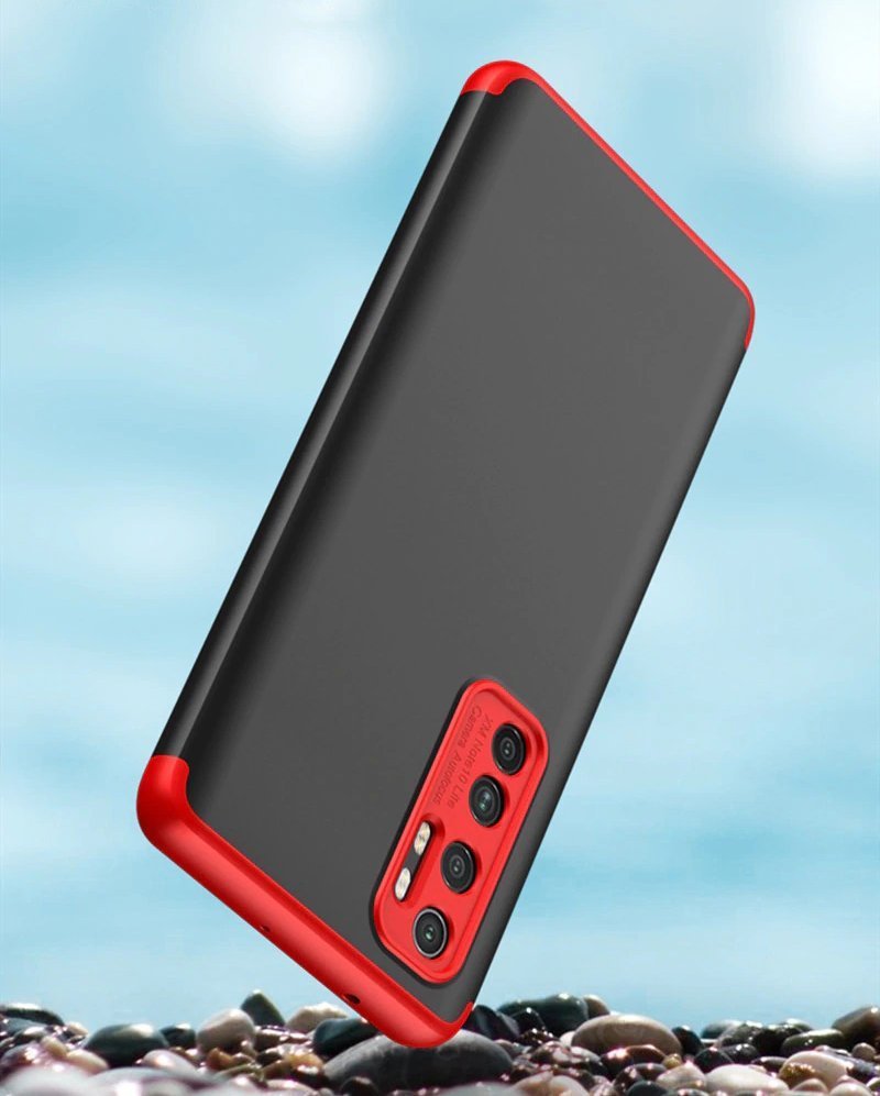 Capa de proteção frontal e traseira GKK 360 Capa de corpo inteiro Xiaomi Mi Note 10 Lite preto