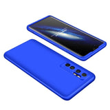 Capa de proteção GKK 360 frontal e traseira Capa de corpo inteiro Xiaomi Mi Note 10 Lite azul