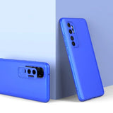 Capa de proteção GKK 360 frontal e traseira Capa de corpo inteiro Xiaomi Mi Note 10 Lite azul