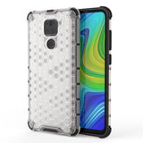 Capa de armadura de caixa de favo de mel com pára-choque de TPU para Xiaomi Redmi 10X 4G  -  Xiaomi Redmi Note 9 transparente