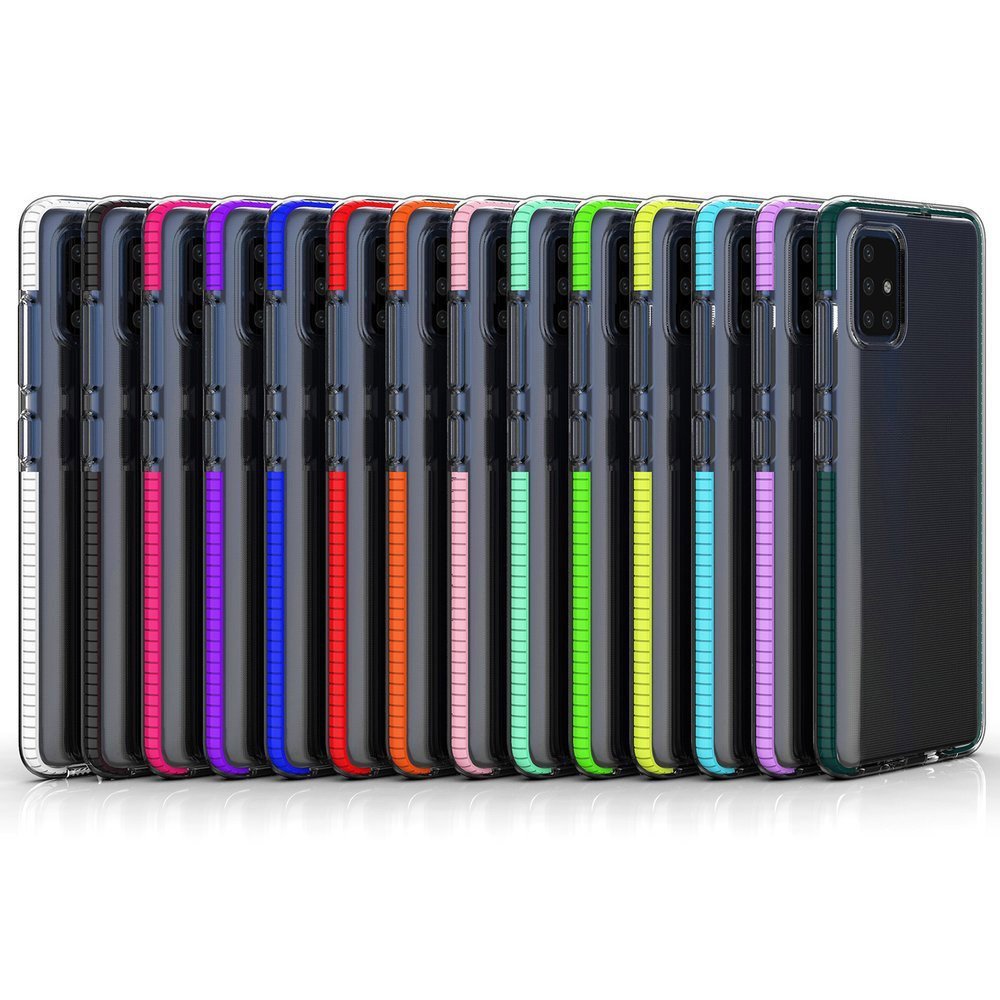 Capa protetora de gel de TPU transparente com moldura colorida para Xiaomi Redmi Note 9 Pro  -  Redmi Note 9S amarelo