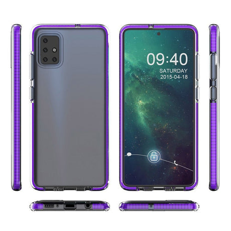 Capa protetora de gel de TPU transparente com moldura colorida para Xiaomi Redmi Note 9 Pro  -  Redmi Note 9S amarelo