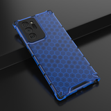 Capa de armadura de favo de mel com proteção de TPU para Samsung Galaxy Note 20 Ultra azul