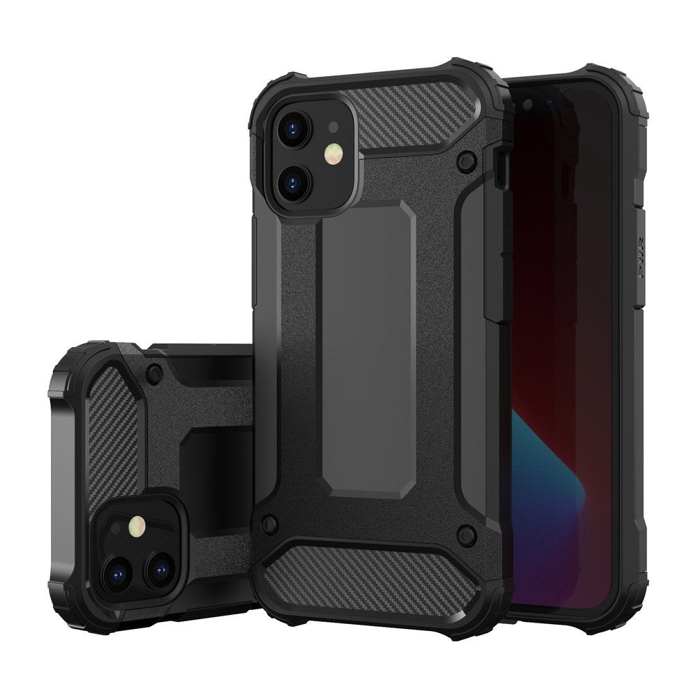 Capa Hybrid Armor Capa resistente e resistente para iPhone 12 Pro  -  iPhone 12 preto