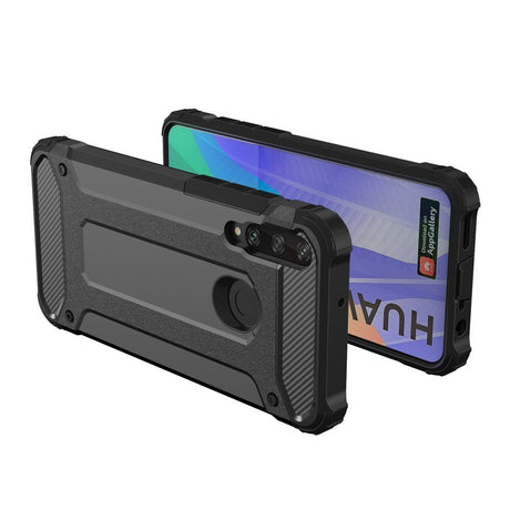 Capa Hybrid Armor Capa resistente e resistente para Huawei Y6p azul