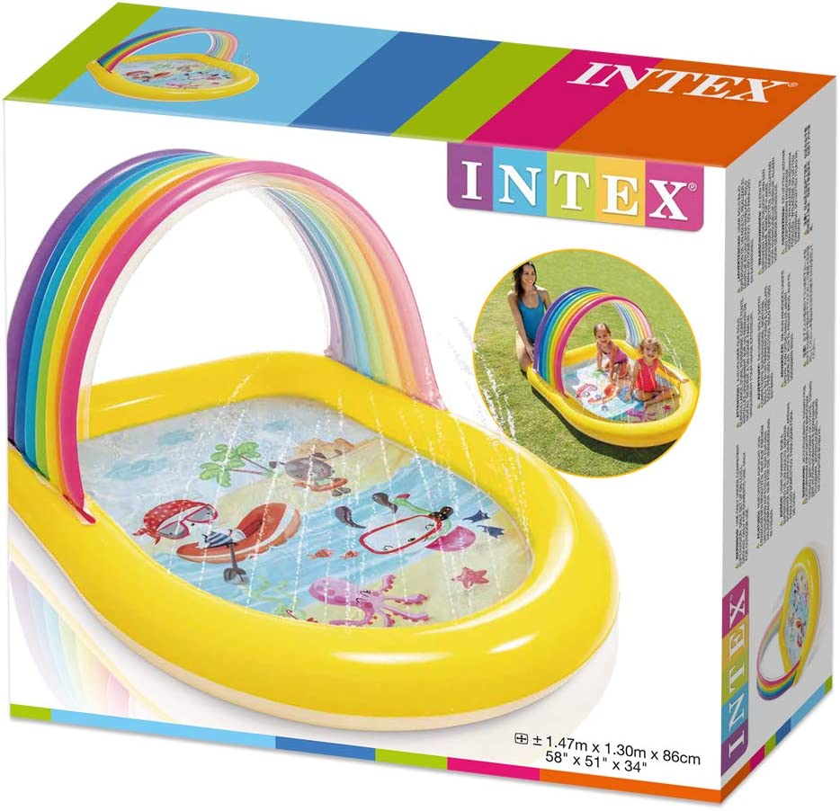 Intex - piscina de spray de arco arco -íris (57156) /brinquedos externos /multi