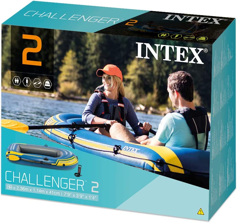 Intex - Barco inflável Intex - Challenger 2 para duas pessoas (68367) /brinquedos externos /azul