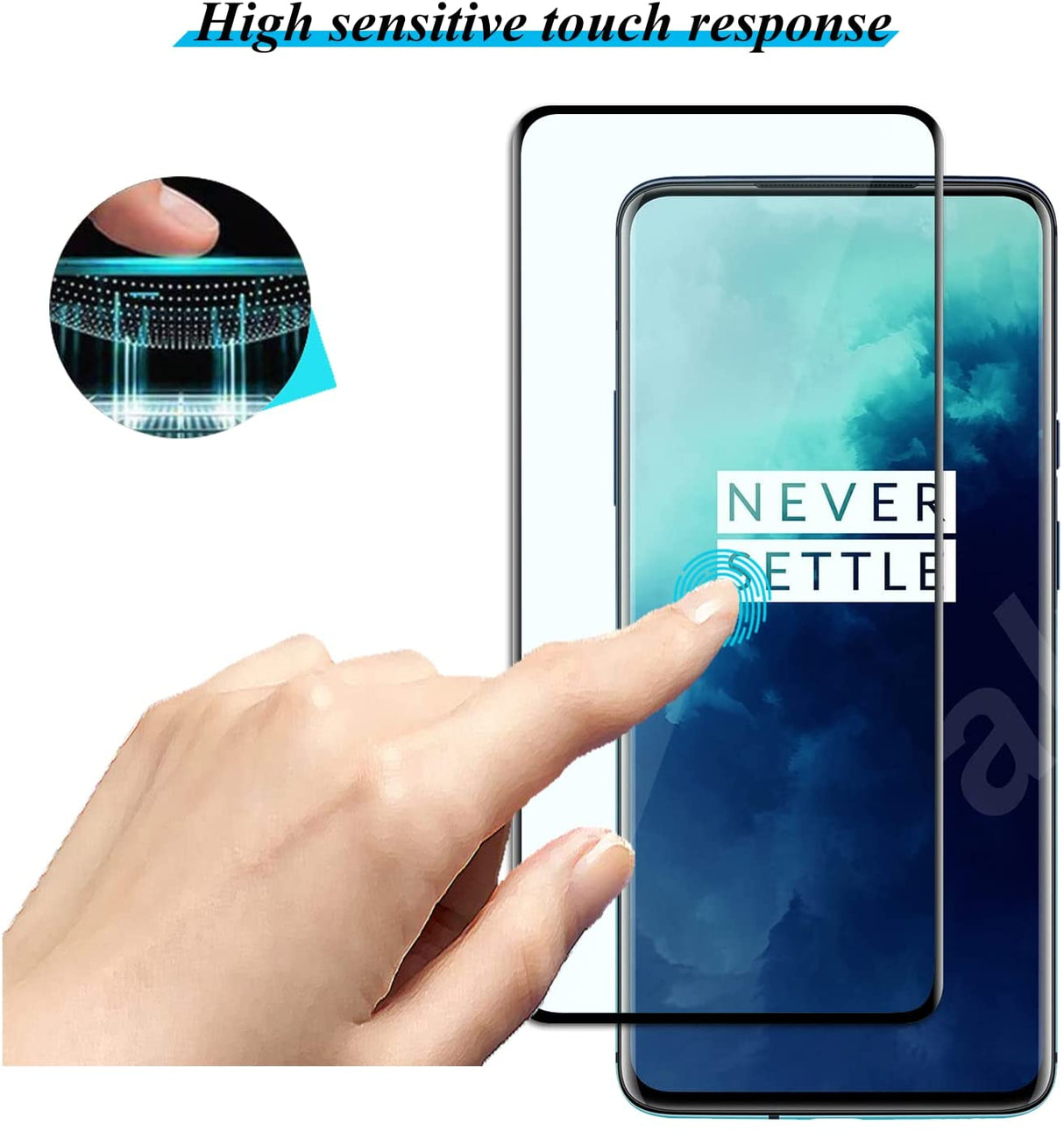 Pelicula Vidro Temperado Full Cover 3D para OnePlus 7T Pro