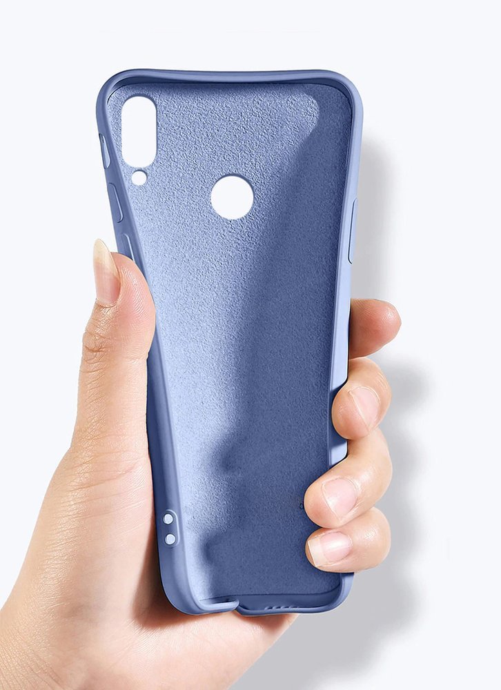 Capa de silicone com capa de borracha flexível macia para Samsung Galaxy A21S azul