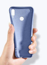 Capa de silicone com capa de borracha flexível macia para Samsung Galaxy A21S azul