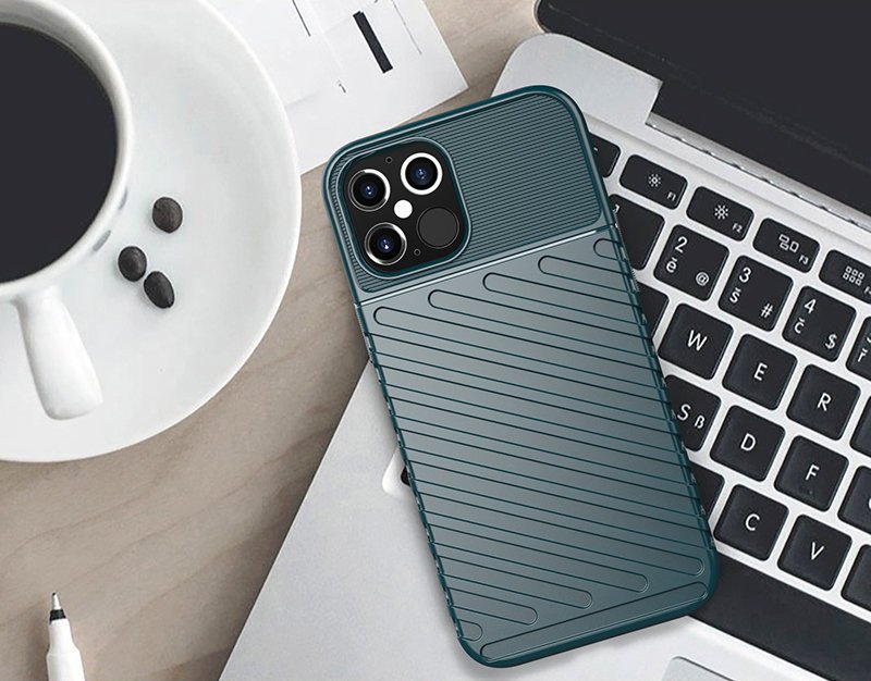 Capa Thunder capa flexível resistente resistente em TPU para iPhone 12 Pro  -  iPhone 12 preta