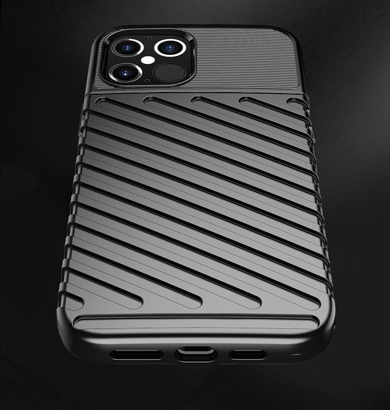 Capa Thunder capa flexível resistente resistente em TPU para iPhone 12 Pro  -  iPhone 12 preta