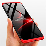 GKK 360 Capa de proteção frontal e traseira capa completa Xiaomi Mi 10 Lite preto-vermelho