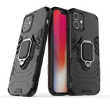 Ring Armor Case Kickstand Capa resistente e resistente para iPhone 12 mini preto