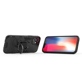 Ring Armor Case Kickstand Capa resistente e resistente para iPhone 12 mini preto