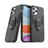 Ring Armor Case Kickstand Capa resistente e resistente para iPhone 12 Pro  -  iPhone 12 preto