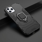 Ring Armor Case Kickstand Capa resistente e resistente para iPhone 12 Pro  -  iPhone 12 preto