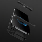 Capa de proteção frontal e traseira GKK 360 Capa de corpo inteiro para iPhone 12 Pro  -  iPhone 12 preto