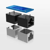 Conector de cabo de rede Ugreen Ethernet RJ45 10 Gbps preto (NW114 20390)