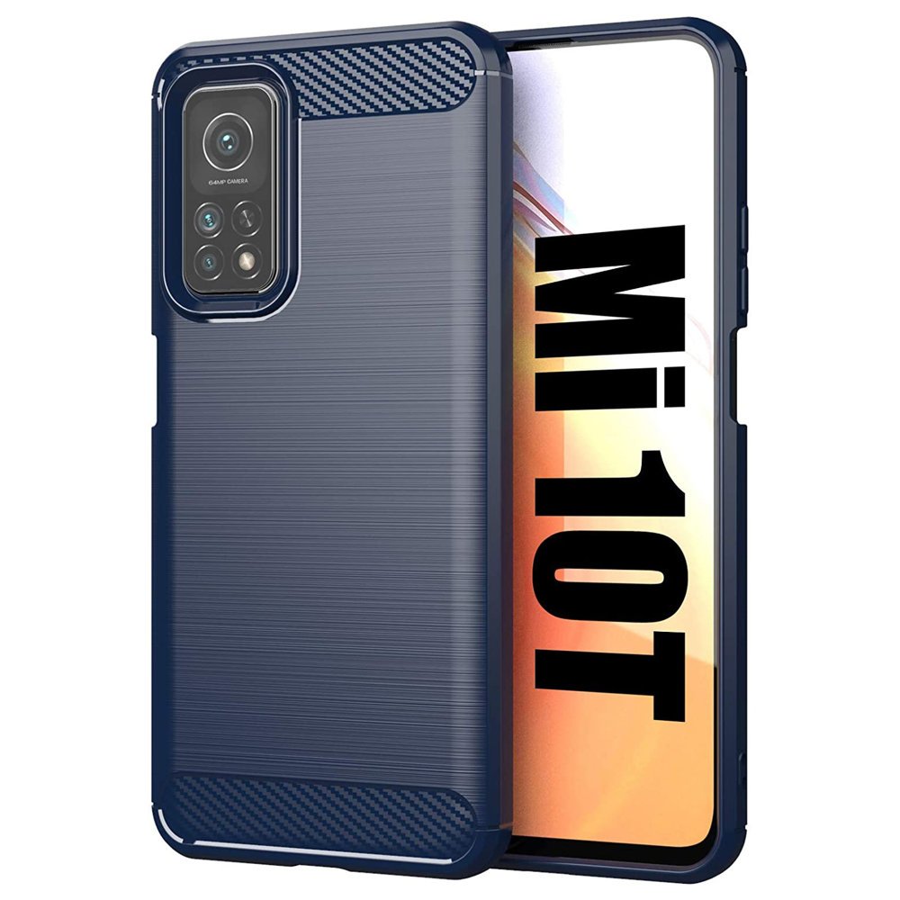 Capa carbono Capa flexível de TPU para Xiaomi Mi 10T Pro  -  Xiaomi Mi 10T azul